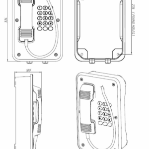 JR101-FK-H Telefono Industrial de Difusion Vozell - Image 4