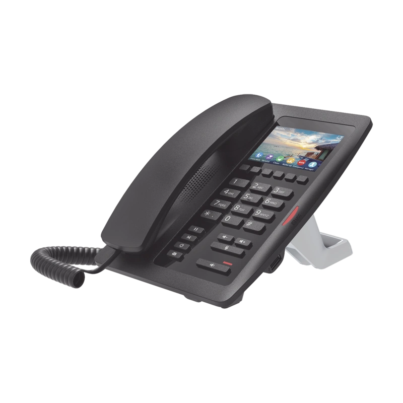 Teléfono IP WiFi Fanvil H5WB Negro para Hotelería – Gama Alta, Pantalla a Color, PoE y Audio HD - Image 3