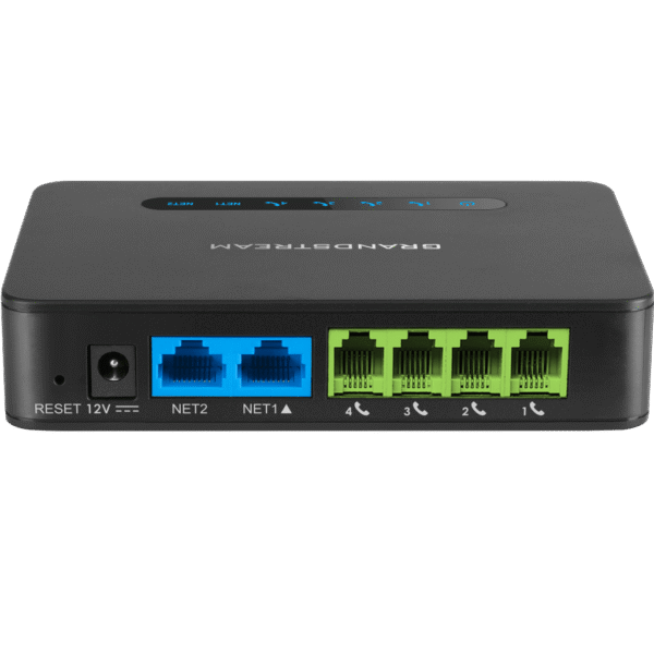 Gateway VoIP con Router NAT / 4 Puertos FXS (Conectar Teléfono Análogo) / Router NAT Gigabit Integrado / Cifrado AES Reforzado / Aprovisionamiento Automático / Soporta SIP y Fax T.38